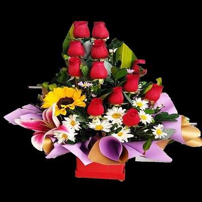 Box adorno floral 